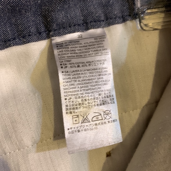 BANANA REPUBLIC-men’s beige pin stripe ‘KENTFIELD’ stretch chino dress pants - Picture 9 of 10